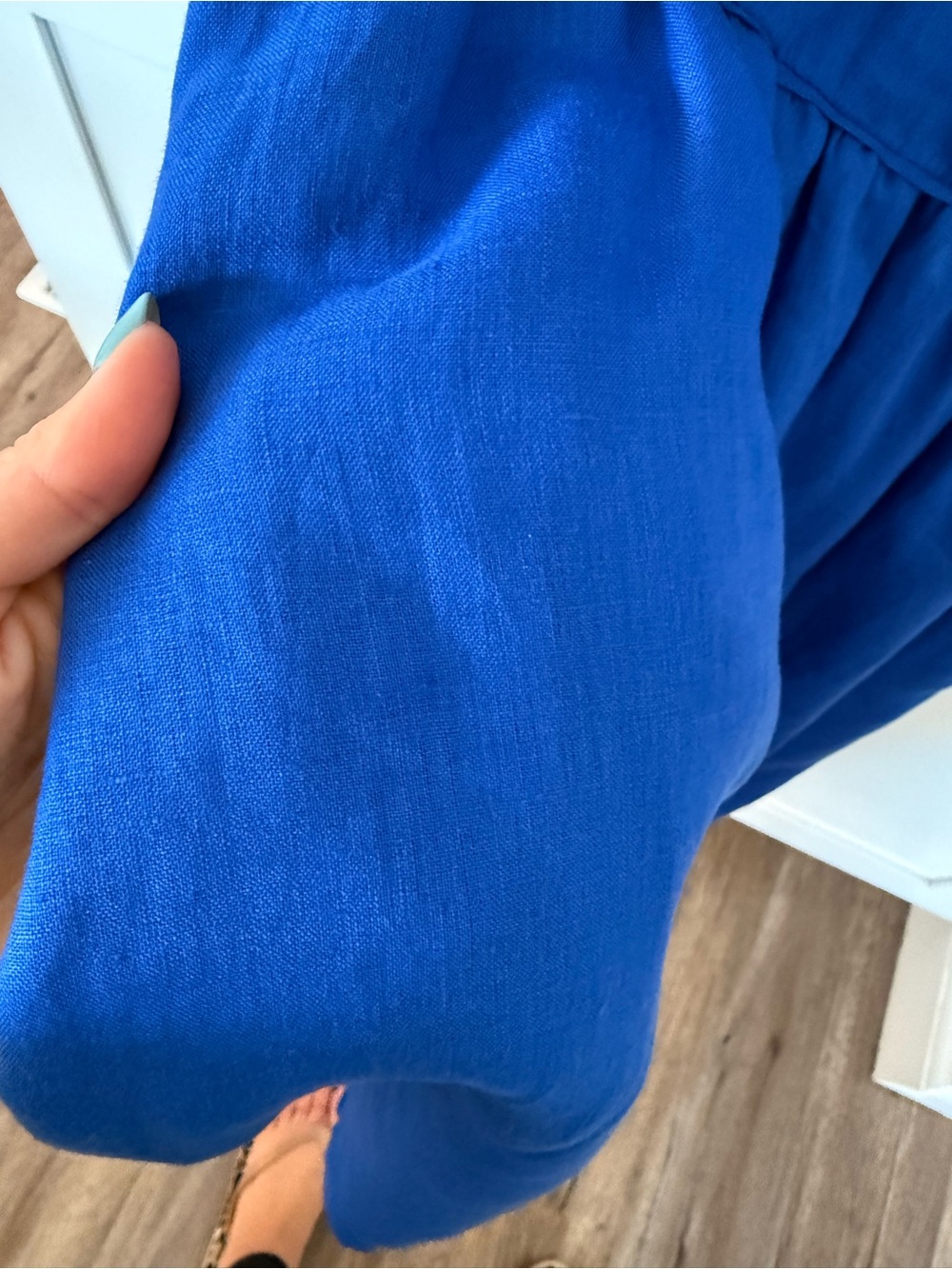 Blue Sleeveless Scoop Neck Dress - Picture 5 of 6